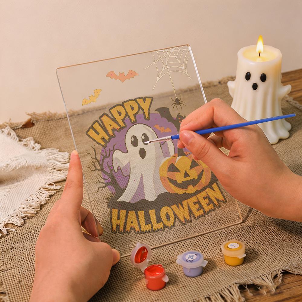 Malen nach Zahlen Halloween Lampe – Frohes Halloween
