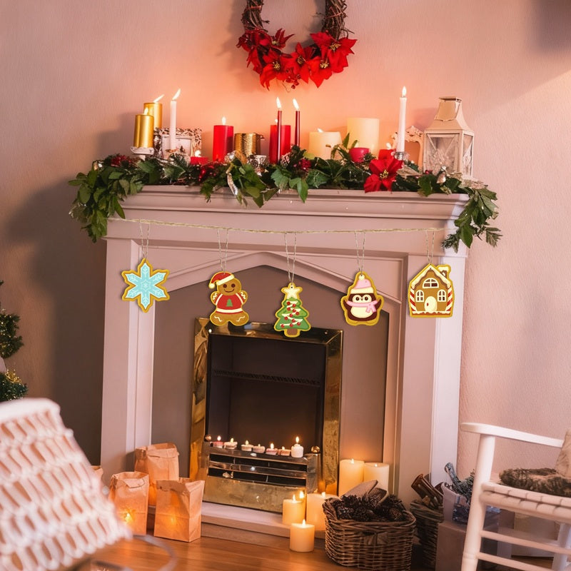 8 XL Weihnachtsanhängern | Süßen Weihnachtsleckereien Set
