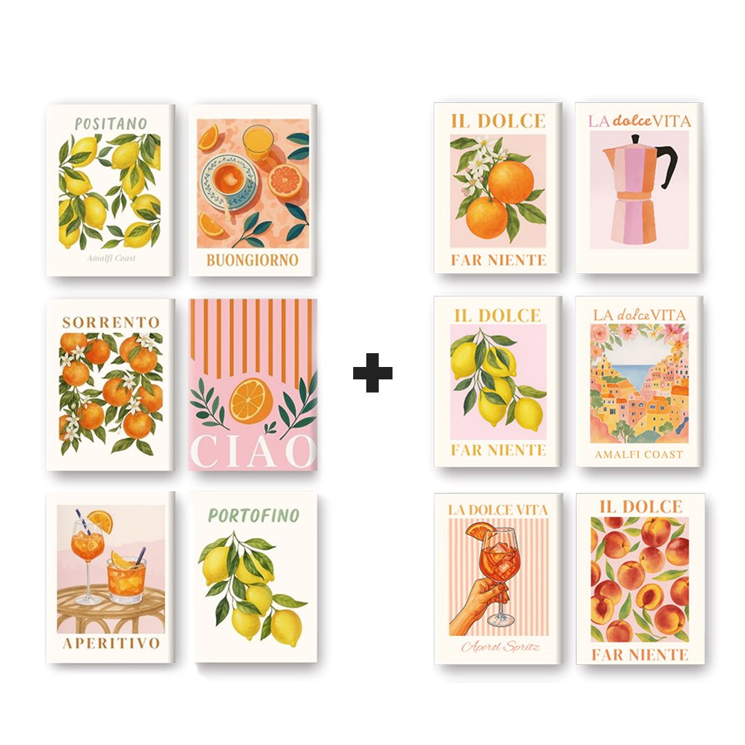 12 Mini Paintings | La Dolce Vita Bundle - Malen nach Zahlen