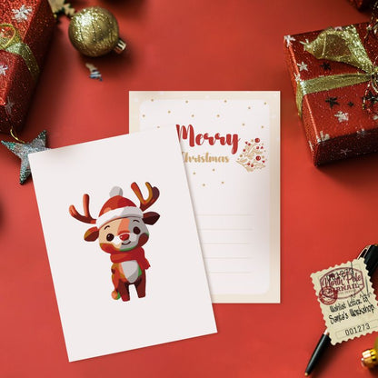 Malen nach Zahlen - 5 Postkarten – Weihnachtsset
