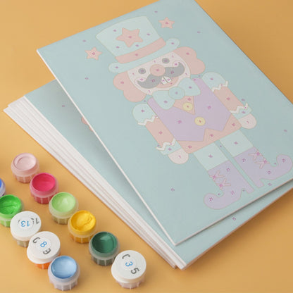 6 Mini-Gemälde auf Holzplatte – Nussknacker Set