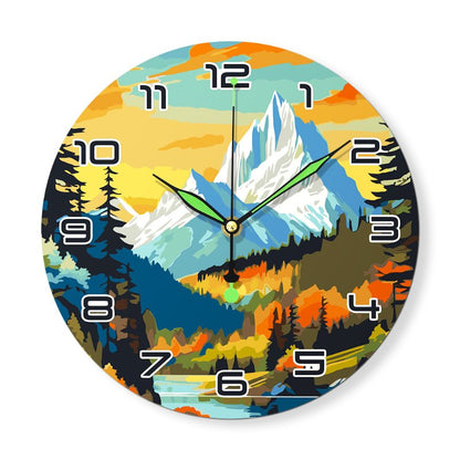 Malen nach Zahlen - Malen nach Zahlen Uhr – Wunderschöne Landschaft