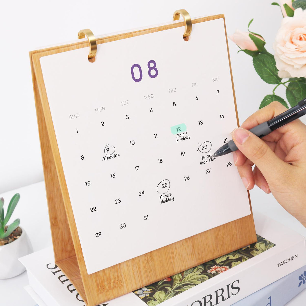 2027 Malen nach Zahlen Tischkalender | Blumen-Edition