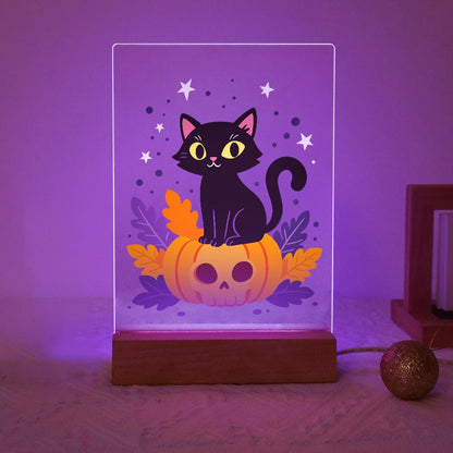 Malen nach Zahlen Halloween Lampe – Kürbiskatze
