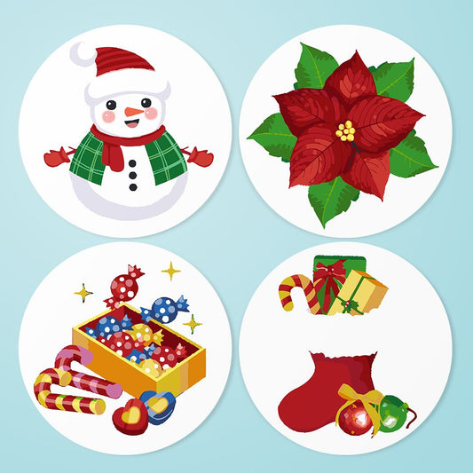 Malen nach Zahlen - Malen nach Zahlen - 4 Tischsets | Weihnachtsset