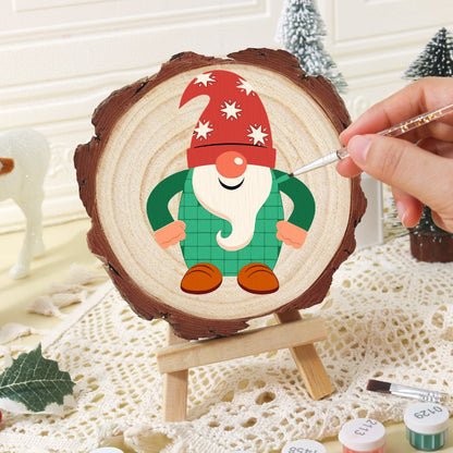 Malen nach Zahlen Baumscheibe - Weihnachtswichtel