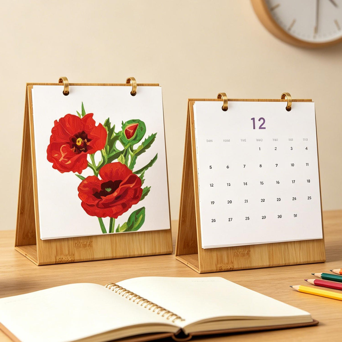 2027 Malen nach Zahlen Tischkalender | Blumen-Edition