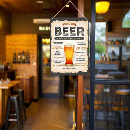 Metallisches Malen-nach-Zahlen-Poster | Beer around the world