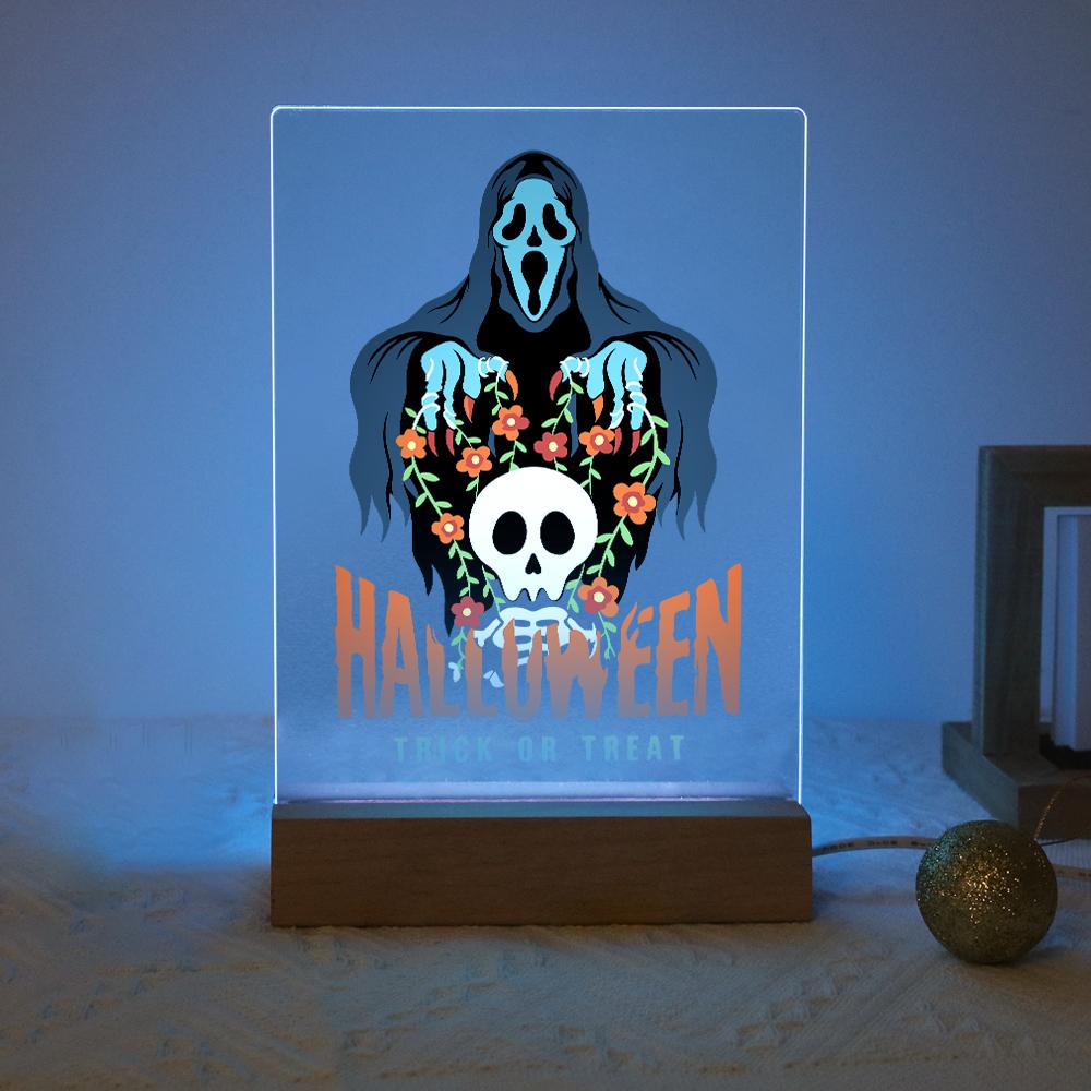 Malen nach Zahlen Halloween Lampe – Verfluchter Totenkopf - Malen nach Zahlen