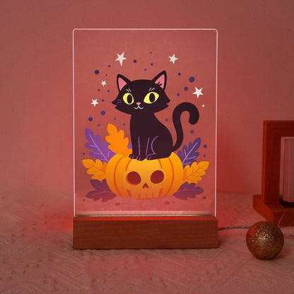 Malen nach Zahlen Halloween Lampe – Kürbiskatze