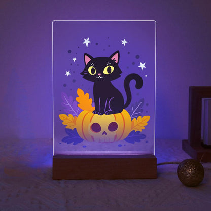 Malen nach Zahlen Halloween Lampe – Kürbiskatze