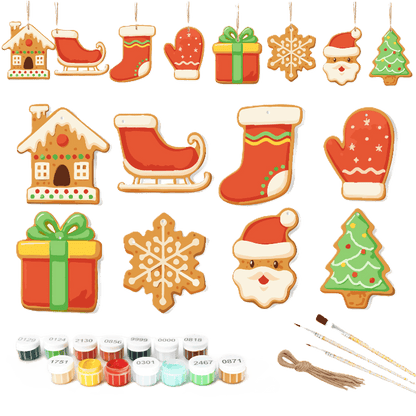 8 XL Weihnachtsanhängern | Klassisches Weihnachtsplätzchen-Set
