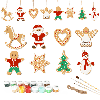 8 XL Weihnachtsanhängern | Lebkuchen-Weihnachtsset