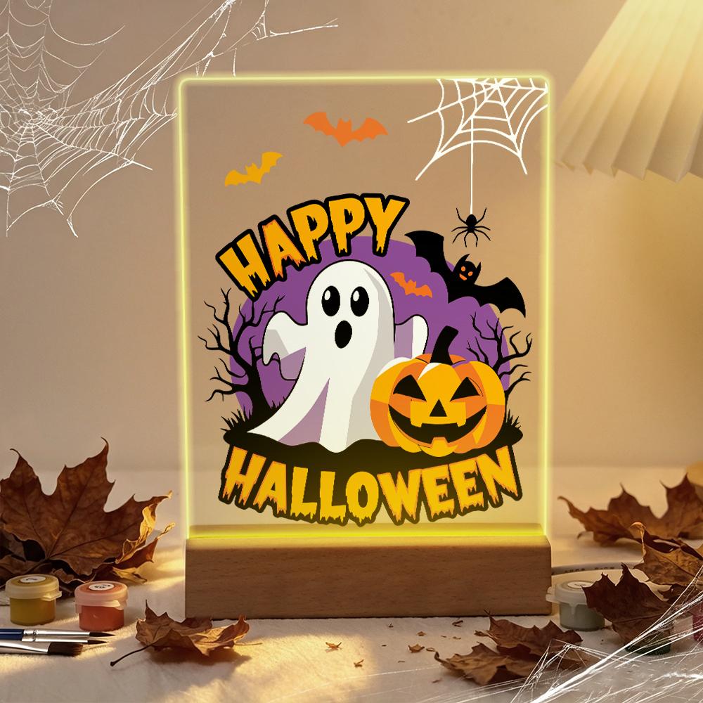 Malen nach Zahlen Halloween Lampe – Frohes Halloween