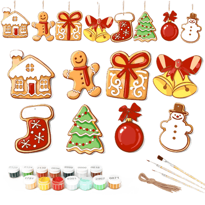 8 XL Weihnachtsanhängern | Fröhliches Weihnachtsplätzchen-Set
