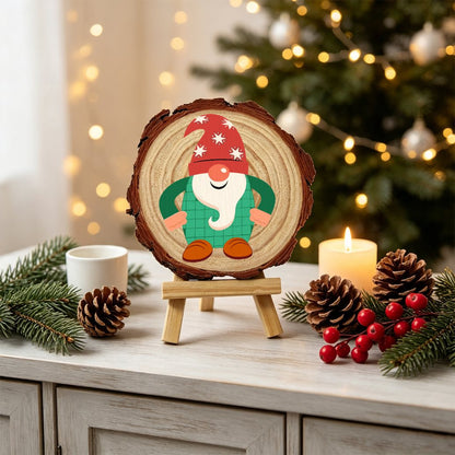 Malen nach Zahlen Baumscheibe - Weihnachtswichtel