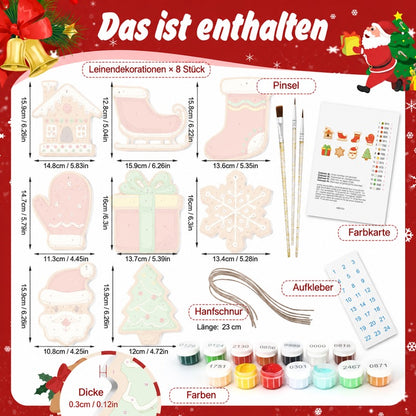 8 XL Weihnachtsanhängern | Klassisches Weihnachtsplätzchen-Set