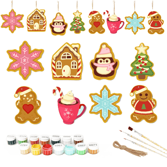 8 XL Weihnachtsanhängern | Süßen Weihnachtsleckereien Set