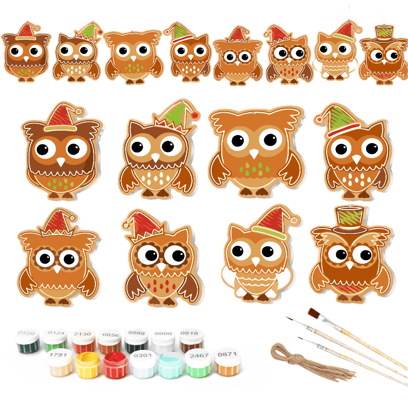 8 XL Weihnachtsanhängern | Festliches Weihnachtseulen-Set