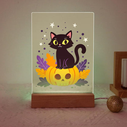 Malen nach Zahlen Halloween Lampe – Kürbiskatze