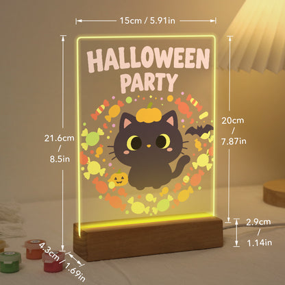 Malen nach Zahlen Halloween Lampe – Kürbispfoten