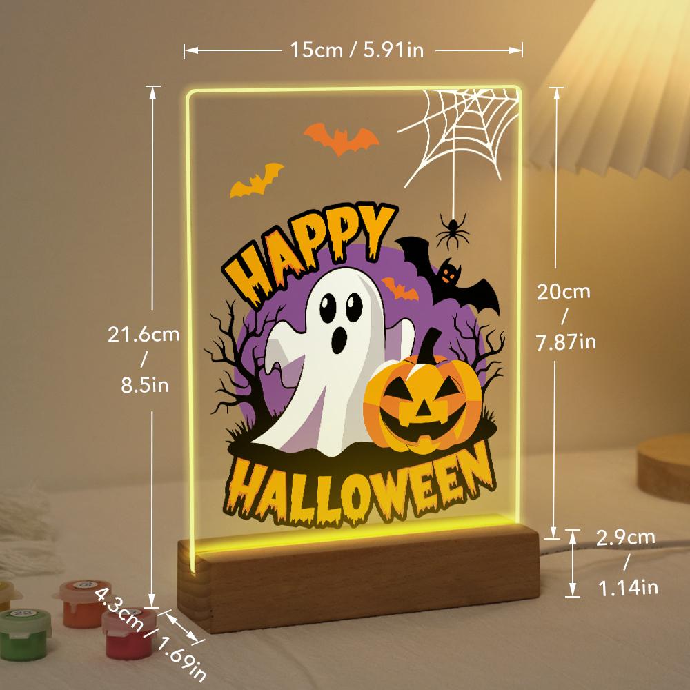 Malen nach Zahlen Halloween Lampe – Frohes Halloween