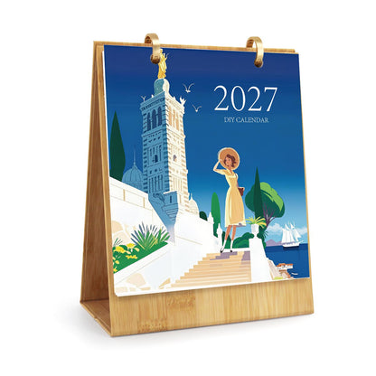 2027 Malen nach Zahlen Tischkalender | Weltreise-Edition