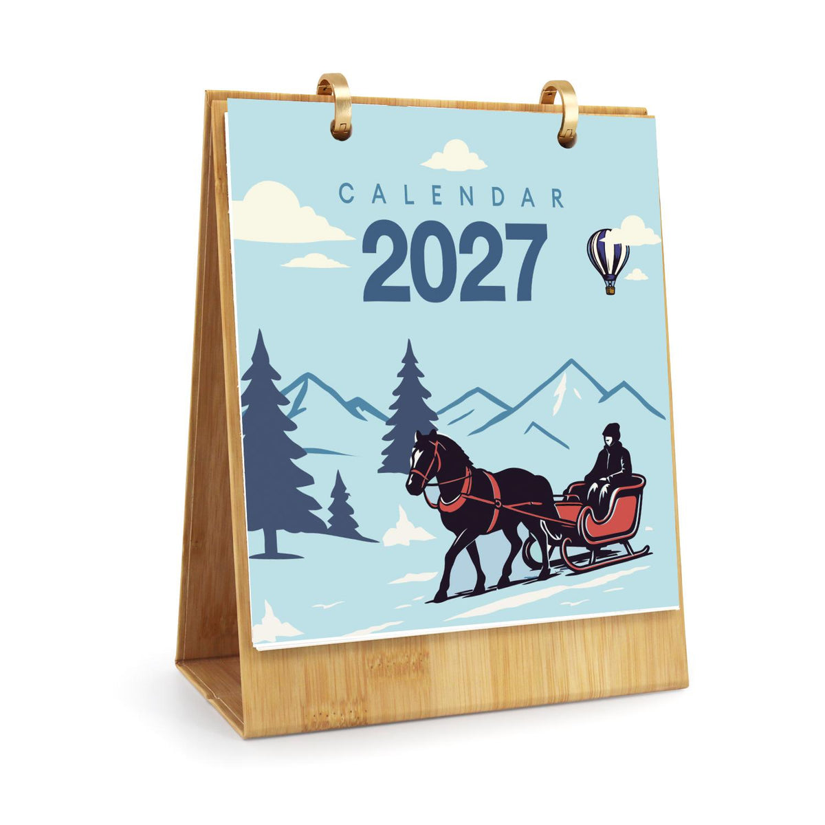 2027 Malen nach Zahlen Tischkalender | Vintage Reise Edition