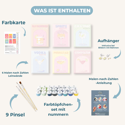 6 Mini-Gemälde | Gemütliche Gespenstergeschichten Set