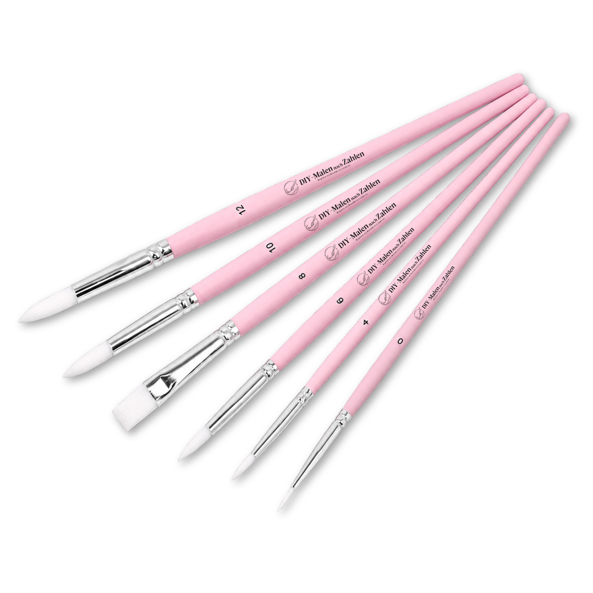 Premium Rosa Pinsel-Set | 6-teilig