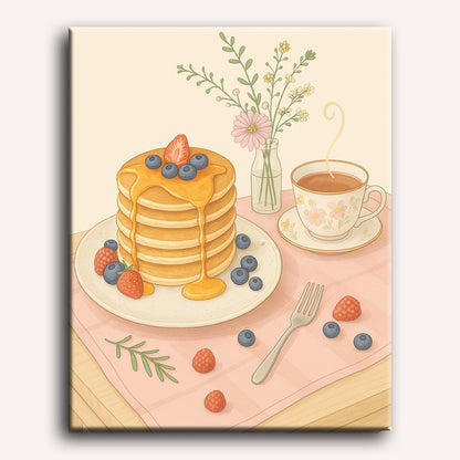 Malen nach Zahlen - Pfannkuchen mit Liebe