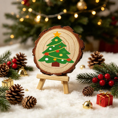 Malen nach Zahlen Baumscheibe - Weihnachtsbaum