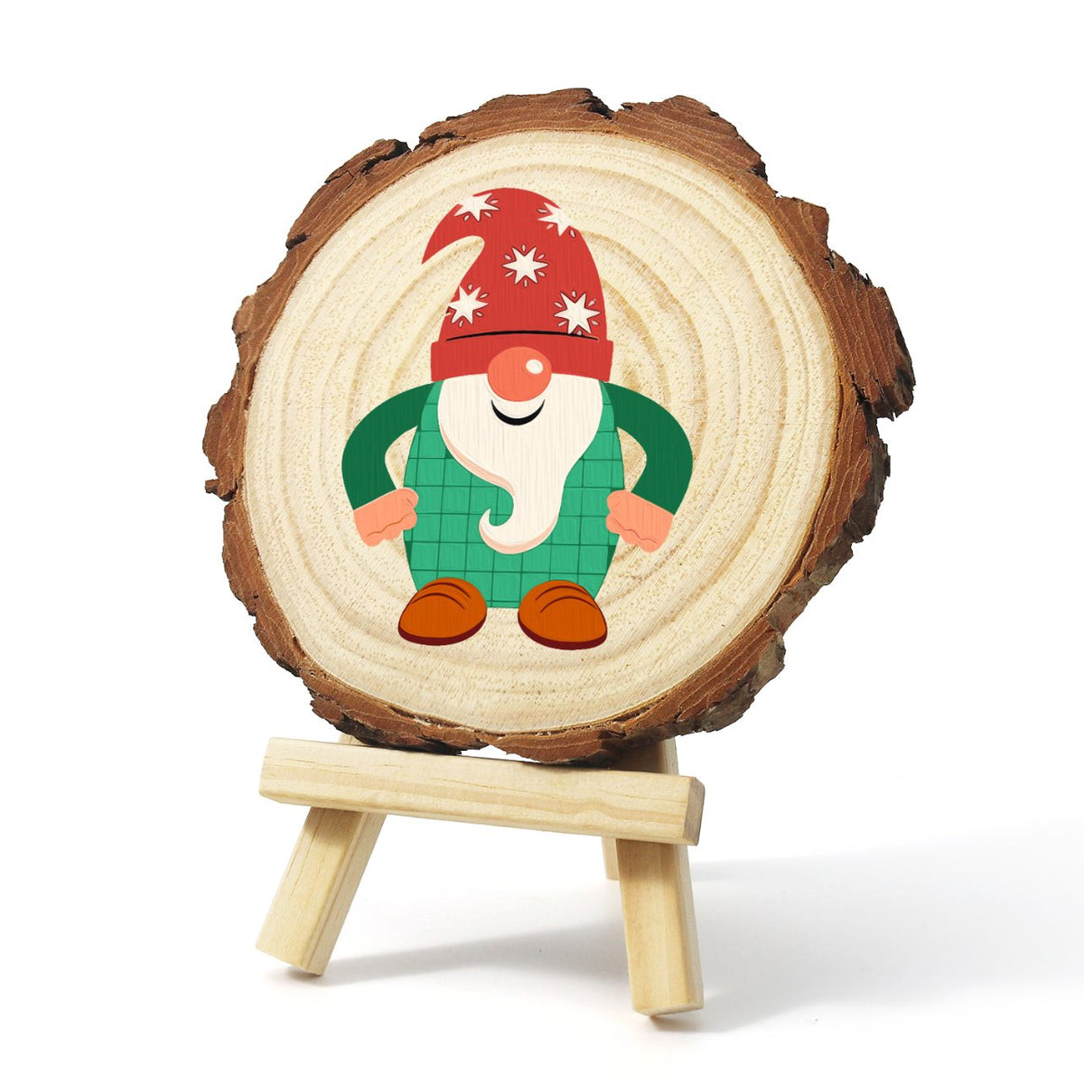 Malen nach Zahlen Baumscheibe - Weihnachtswichtel