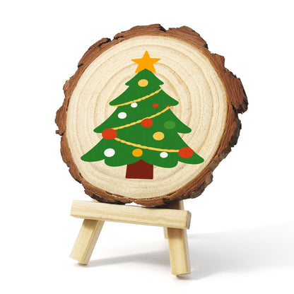 Malen nach Zahlen Baumscheibe - Weihnachtsbaum