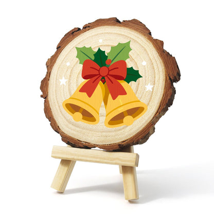Malen nach Zahlen Baumscheibe - Weihnachtsglocken