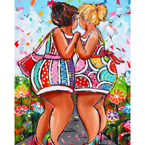 Malen nach Zahlen - Fröhliche Malerei - Dicke Damen Freundinnen