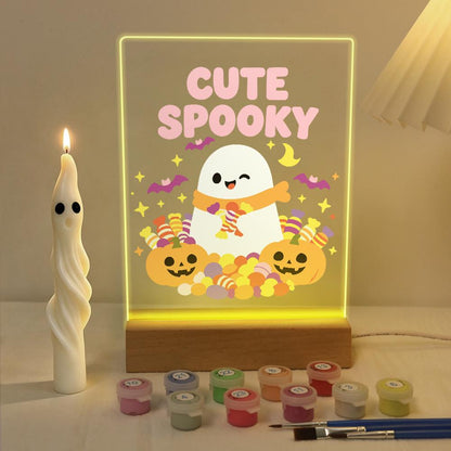 Malen nach Zahlen Halloween Lampe – Süßer Geist