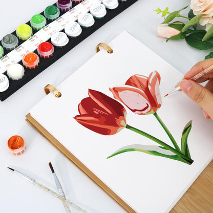2027 Malen nach Zahlen Tischkalender | Blumen-Edition