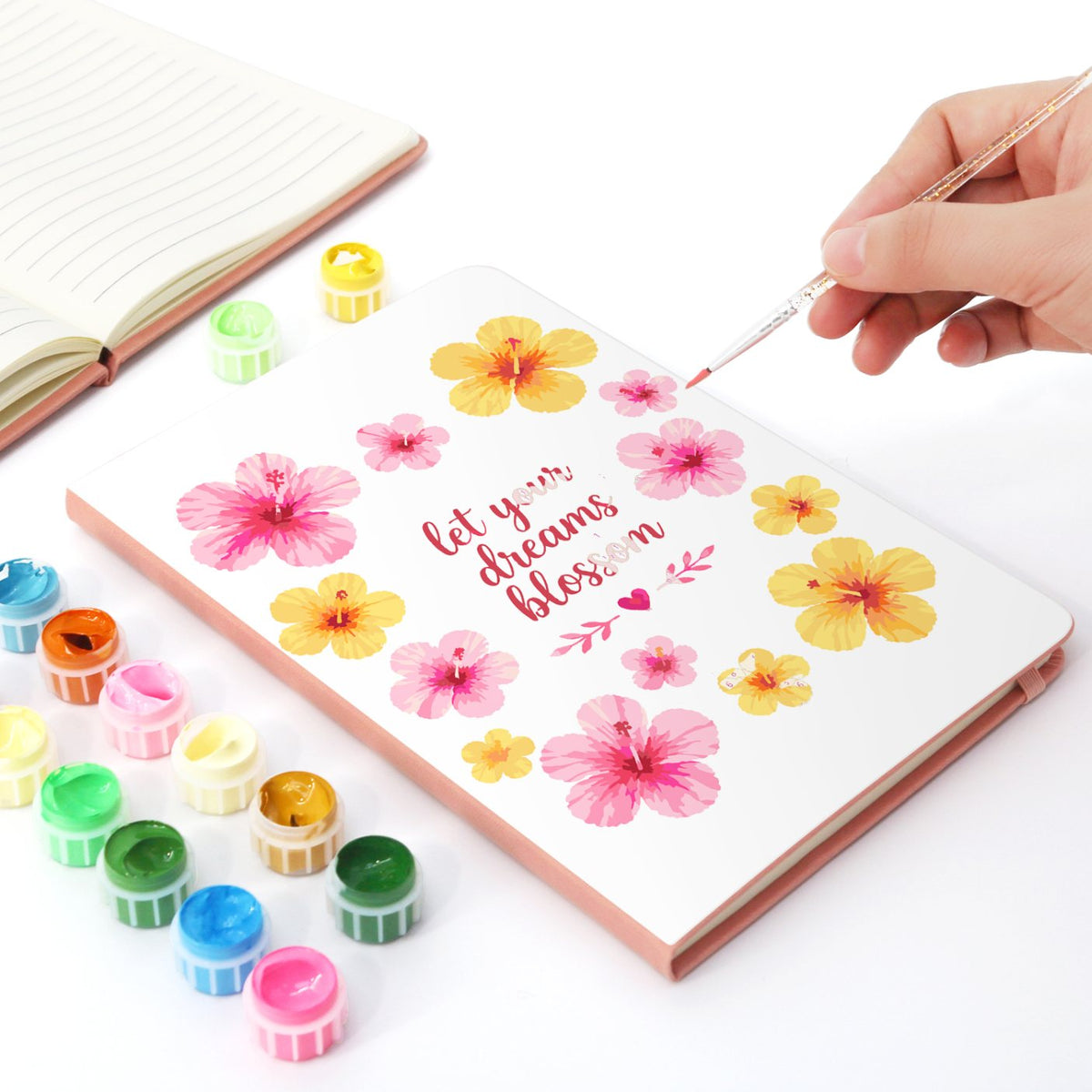 Malen nach Zahlen Notizbuch – Tropische Blüten