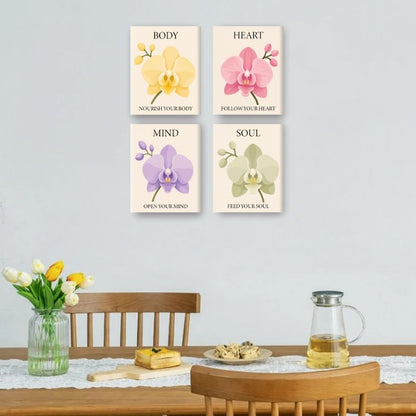 4 Mini-Gemälde | Nähre Deine Seele Set