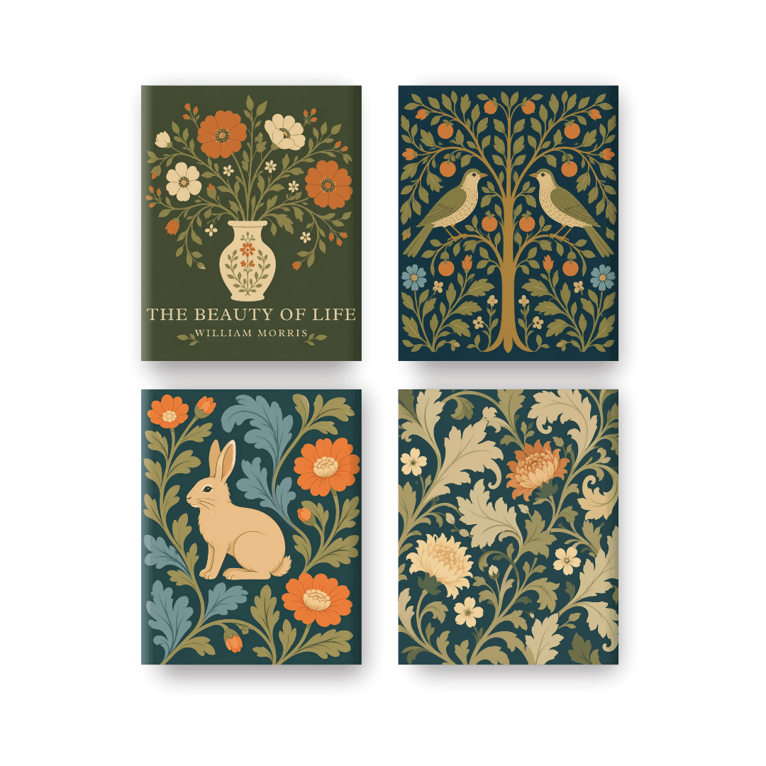 4 Mini-Gemälde | Garten Tapisserie Set - Malen nach Zahlen