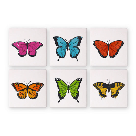 Malen nach Zahlen - Malen nach Zahlen - 6 Mini-Gemälde | Schmetterlings-Set
