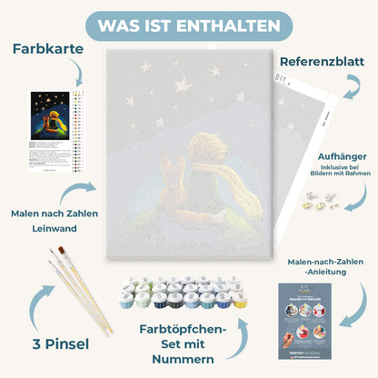 Malen nach Zahlen - Kleiner Junge und Fuchs