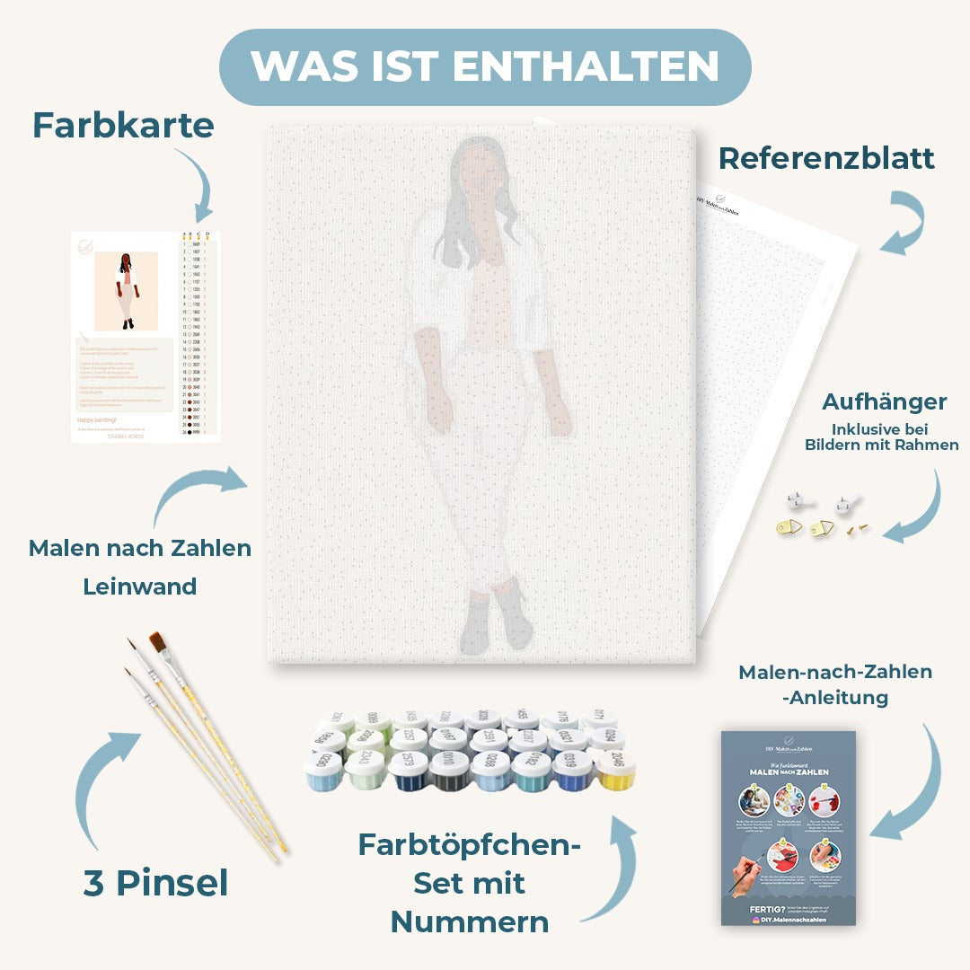 Malen nach Zahlen - Lady Boss Portrait - 16