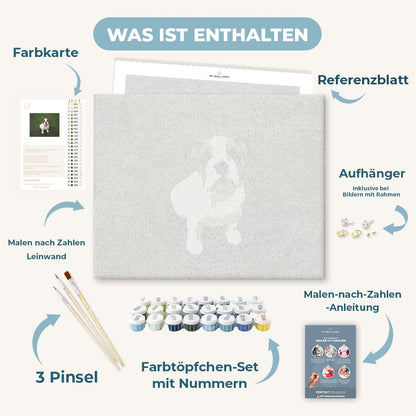Malen nach Zahlen - Große Welpenaugen
