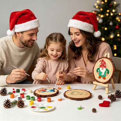 Malen nach Zahlen Baumscheibe - Weihnachtswichtel