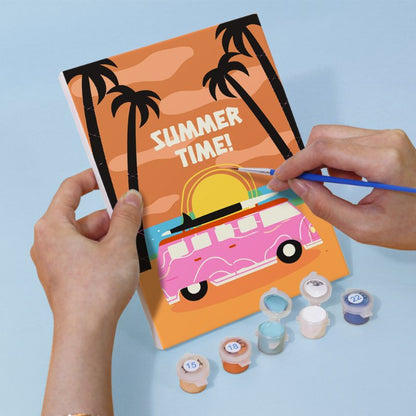 Malen nach Zahlen – 6 Mini-Gemälde | Sommer-Set