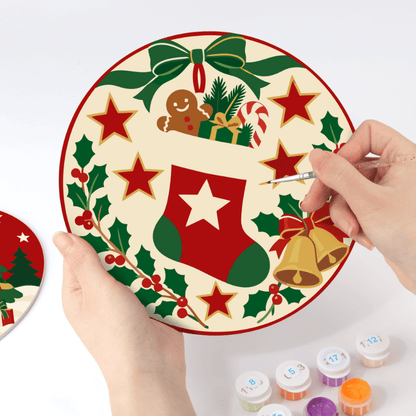 Malen nach Zahlen Tischset – Klassische Weihnachten