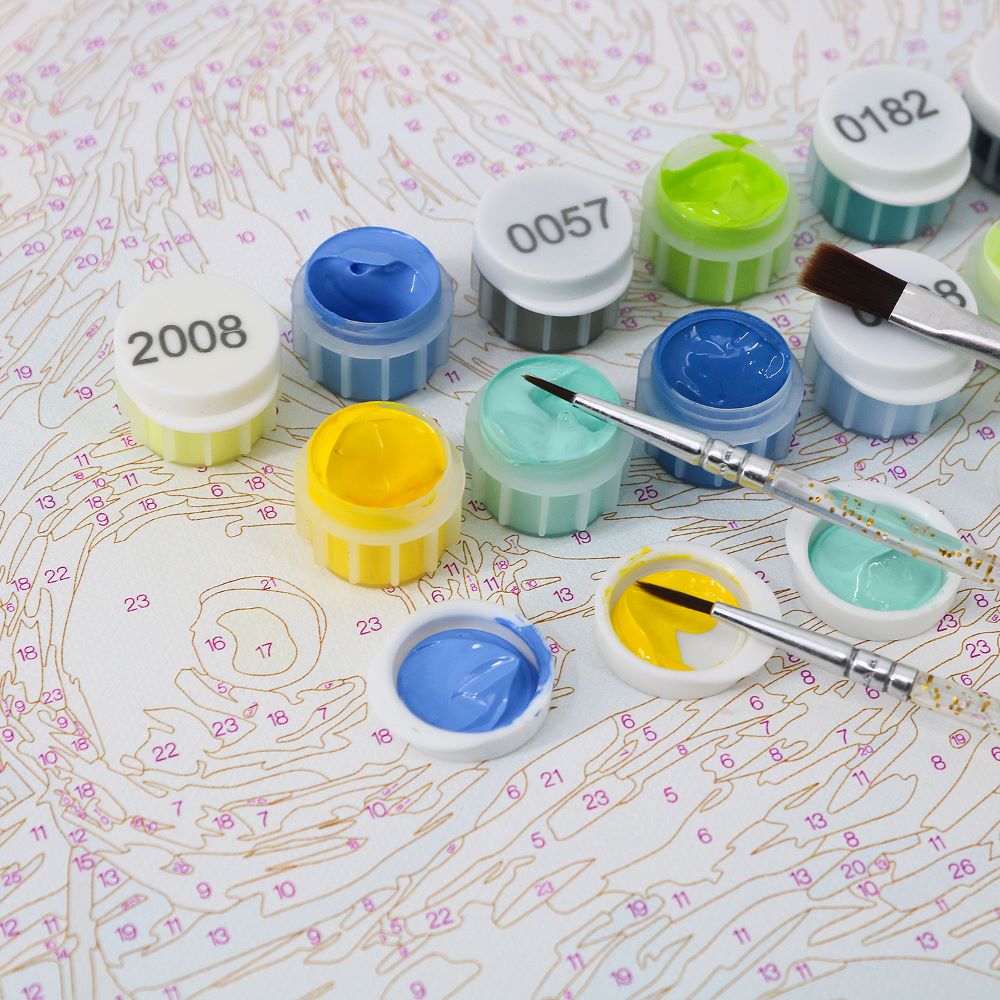 Extra Acrylfarben-Set – Malen nach Zahlen