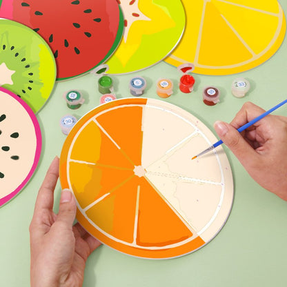 Malen nach Zahlen - 6 Tischsets | Früchte-Motiv